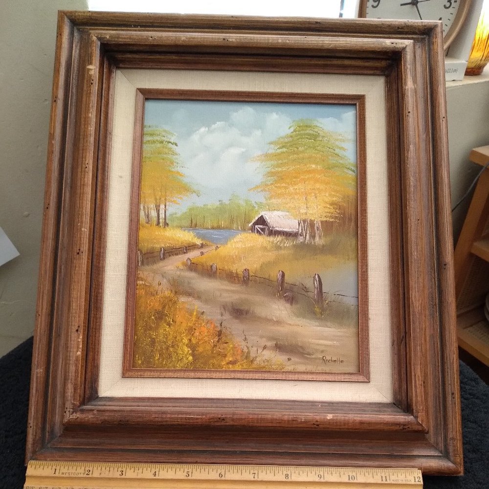 The Barn road Original art by ROCHELLE